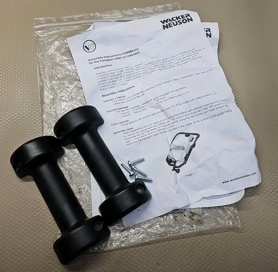 Genuine Wacker Neuson Transport Roller Kit 5100068302 for BS50 BS60 BS68 Rammers