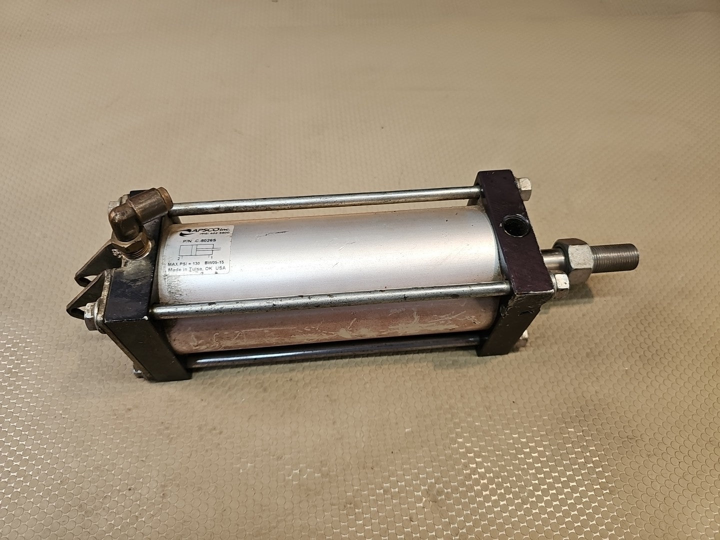Apsco C-5026S Hydraulic Cylinder   Tailgate Latch, 2.5" Bore X 6" Stroke,