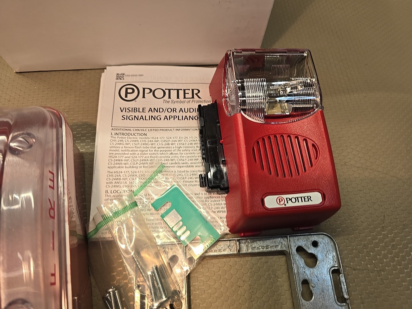 NEW Potter HS-24WR-WP Weatherproof Wall Mount Horn Strobe 