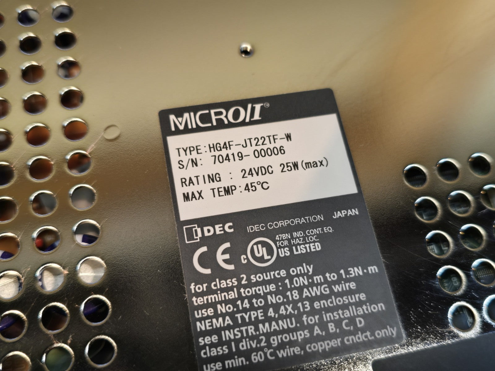 IDEC HG3G-8JT22TF-W Industrial Touch Screen HG Series *MINT / TESTED*
