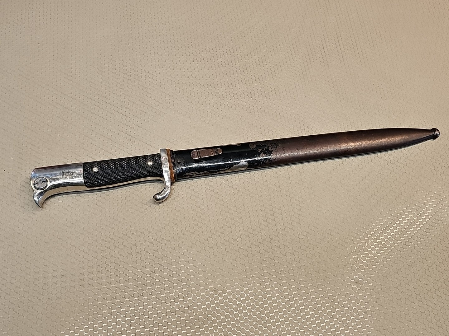 WWII German Dress Dagger Bayonet Knife F.W. Holler Solingen + Scabbard 