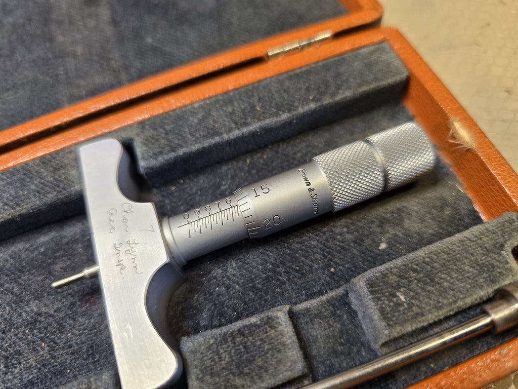 Vintage Brown & Sharpe No. Depth Micrometer in Original Box