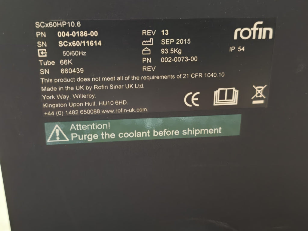 Rofin SCx60 HP10.6 Industrial CO2 Laser Source 004-0186-00 600W Resonator