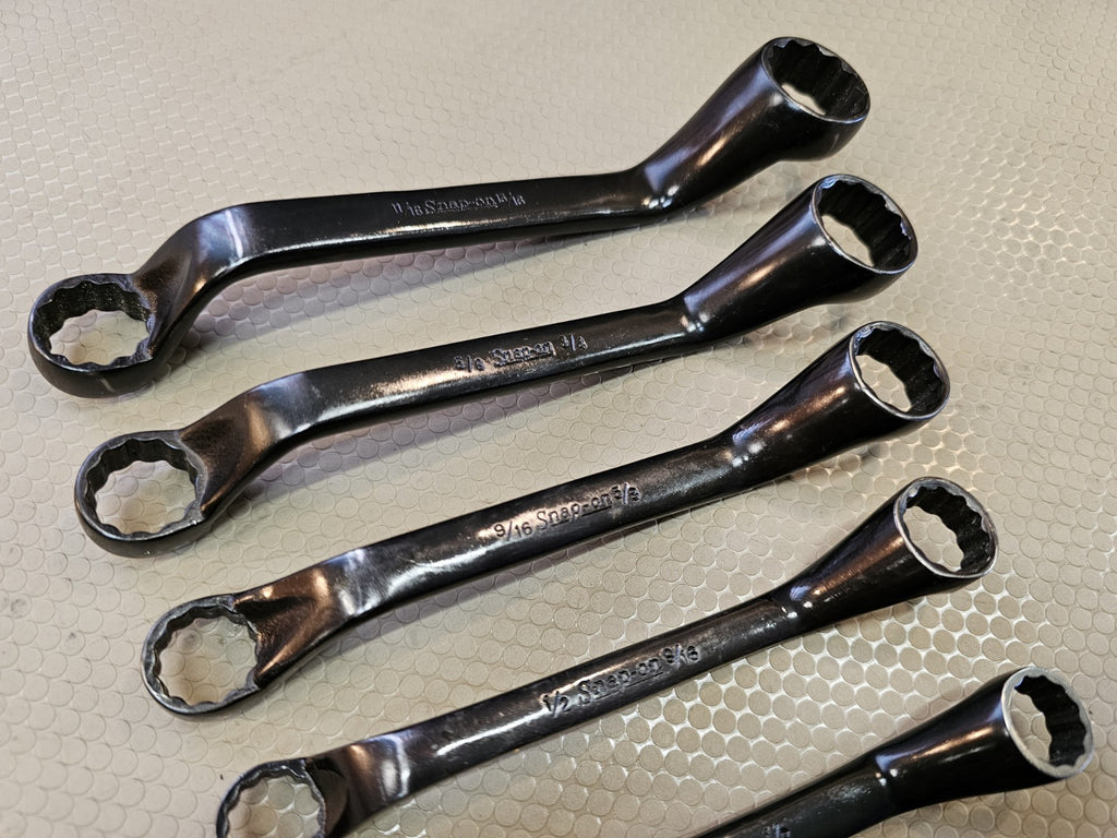 Snap-On Tools USA XS609A 8pc SAE Offset Short Box Wrench Set INDUSTRIAL *RARE!*