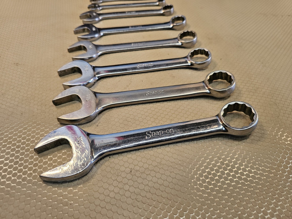 Snap-On OEXS715KSAE short combination wrench set w/ Large Sizes 15/16-11/32