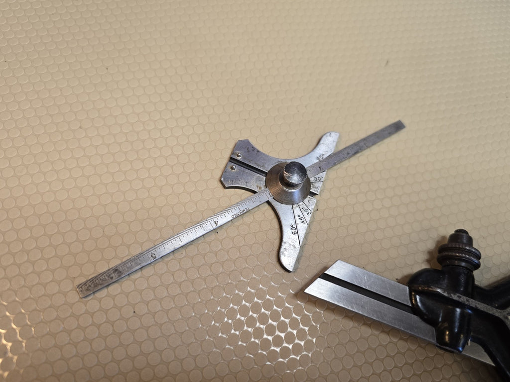 Starrett Combination Square w/No. 491 Protractor/Center Head/No. 4 12" Rule  263