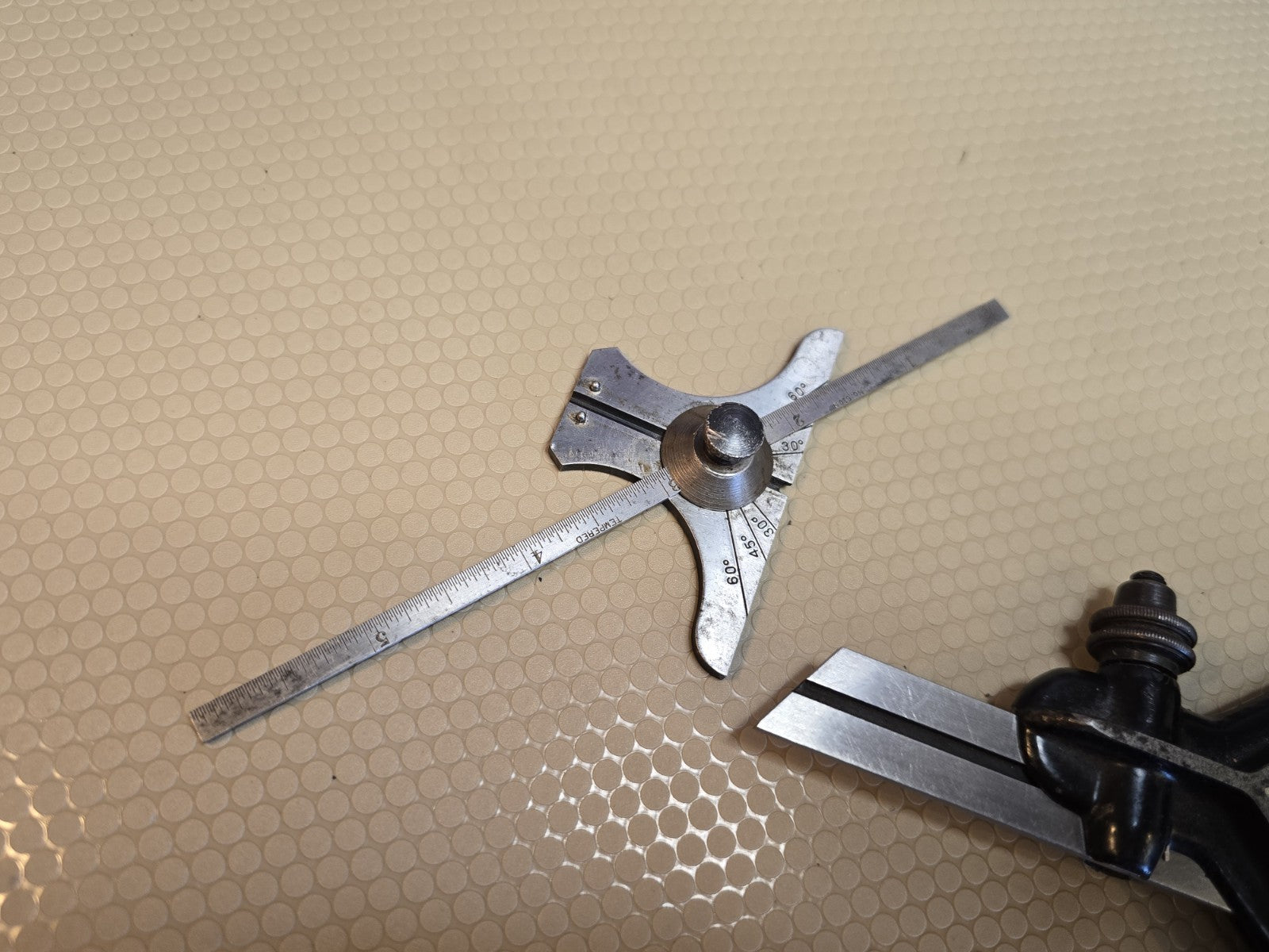 Starrett Combination Square w/No. 491 Protractor/Center Head/No. 4 12" Rule  263
