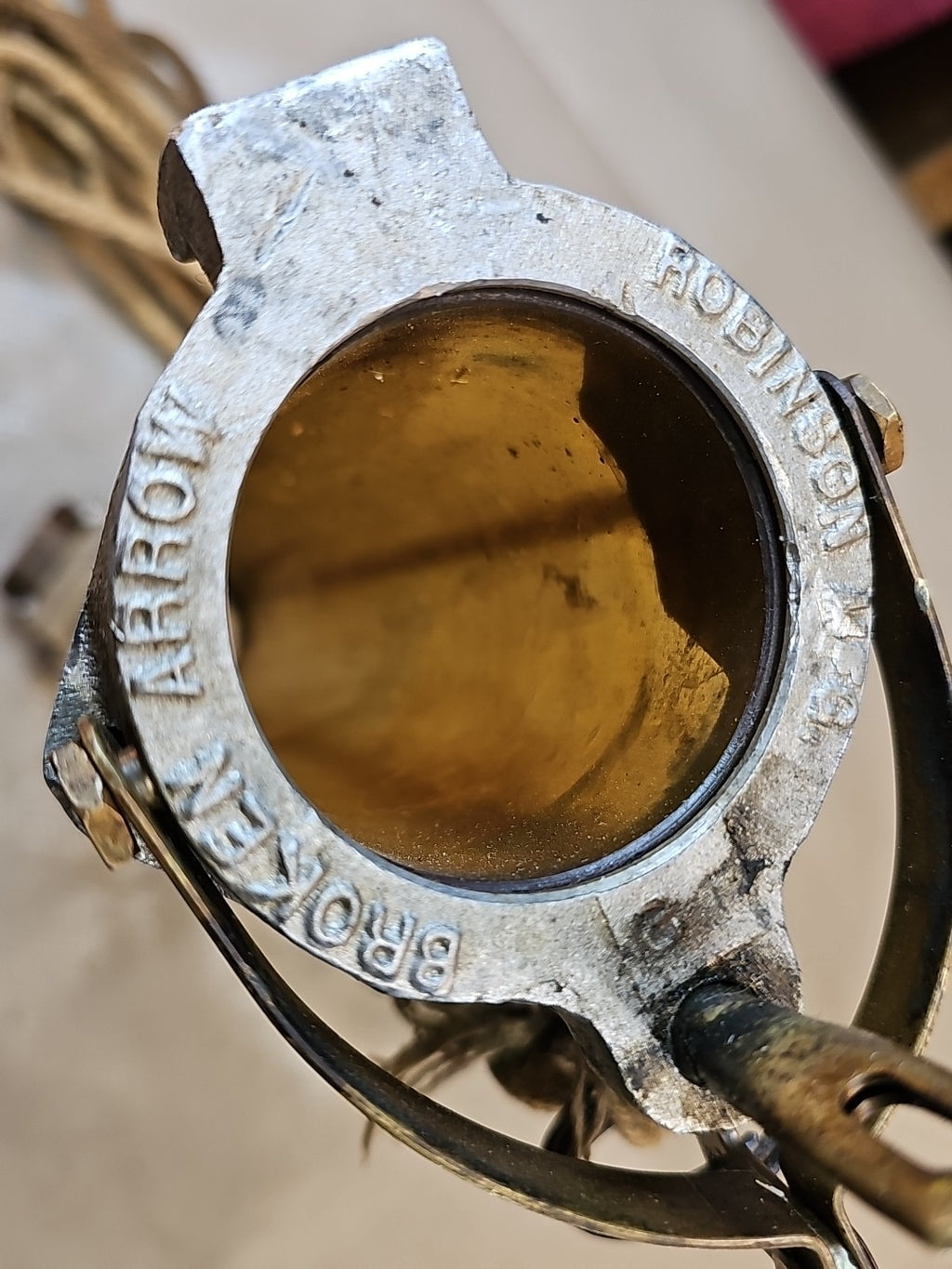 Vintage Robinson MFG Butterfly Valve Oil Thief Broken Arrow 16”