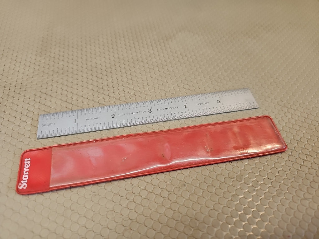 STARRETT No. C606R-12 12” Long Spring-Tempered Steel Rule w/Inch Grad. USA!