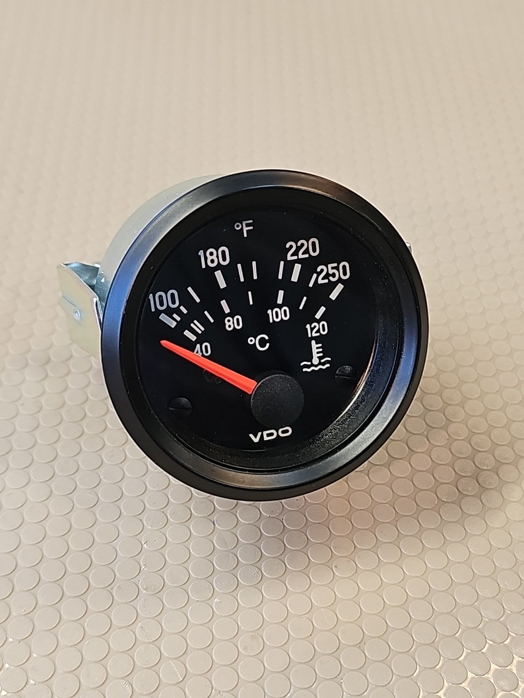 NEW VDO  250F Electric Water Temperature Gauge  2-3/16" dia, 12VD  Illuminated