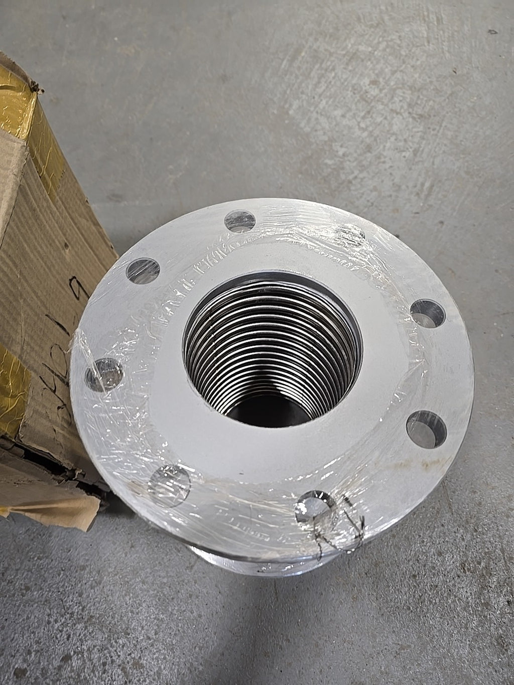 4" ID EFP Flexible Pipe Flange 9" Length  8 Hole Flange Blue