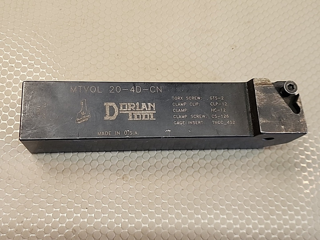 Dorian Tool MTVOL-20-4D-CN Lathe Tool Holder Indexable Tool Holder  Square USA