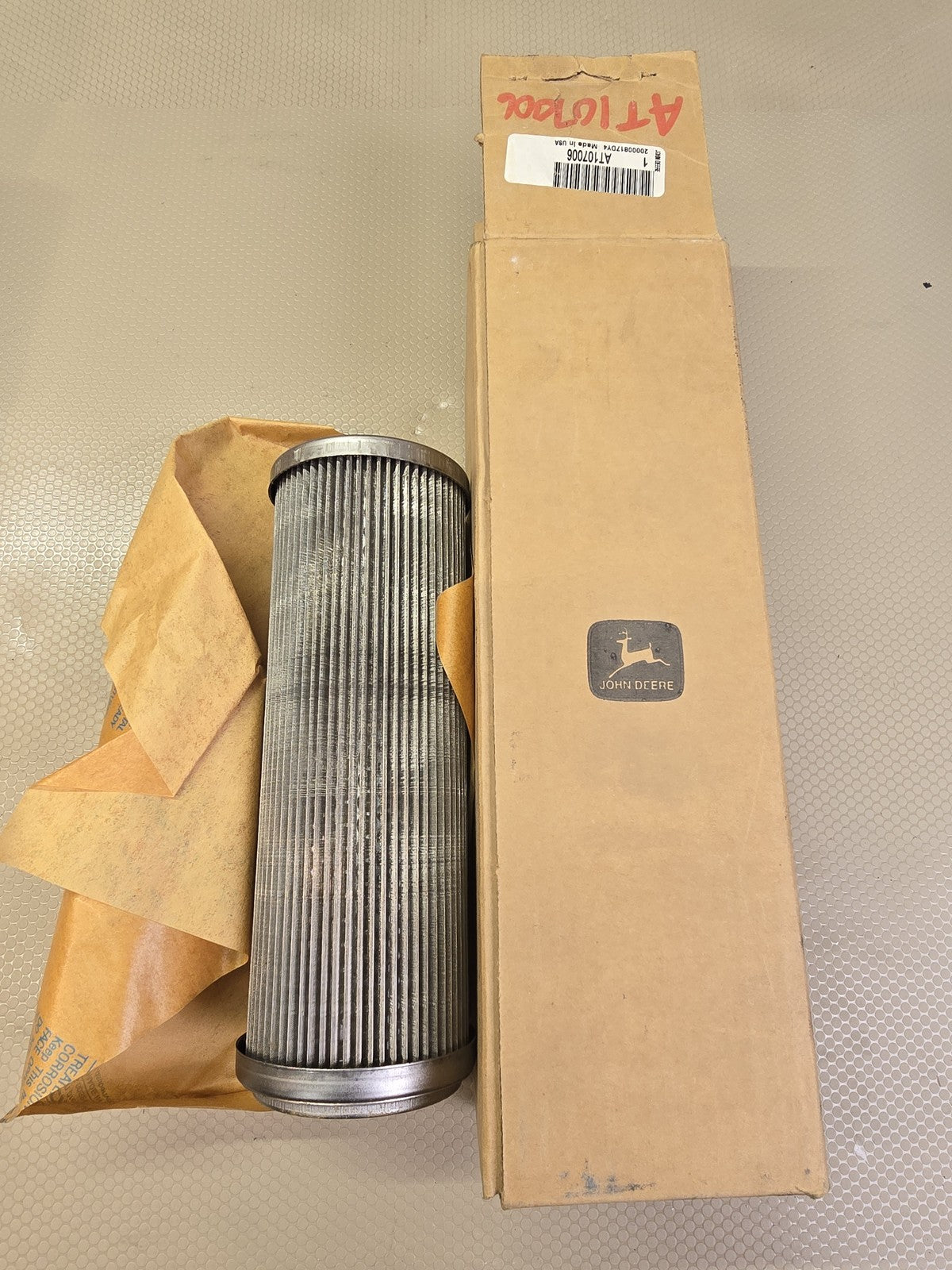 John Deere OEM AT107006 Hydraulic Oil Suction Filter Element NOS