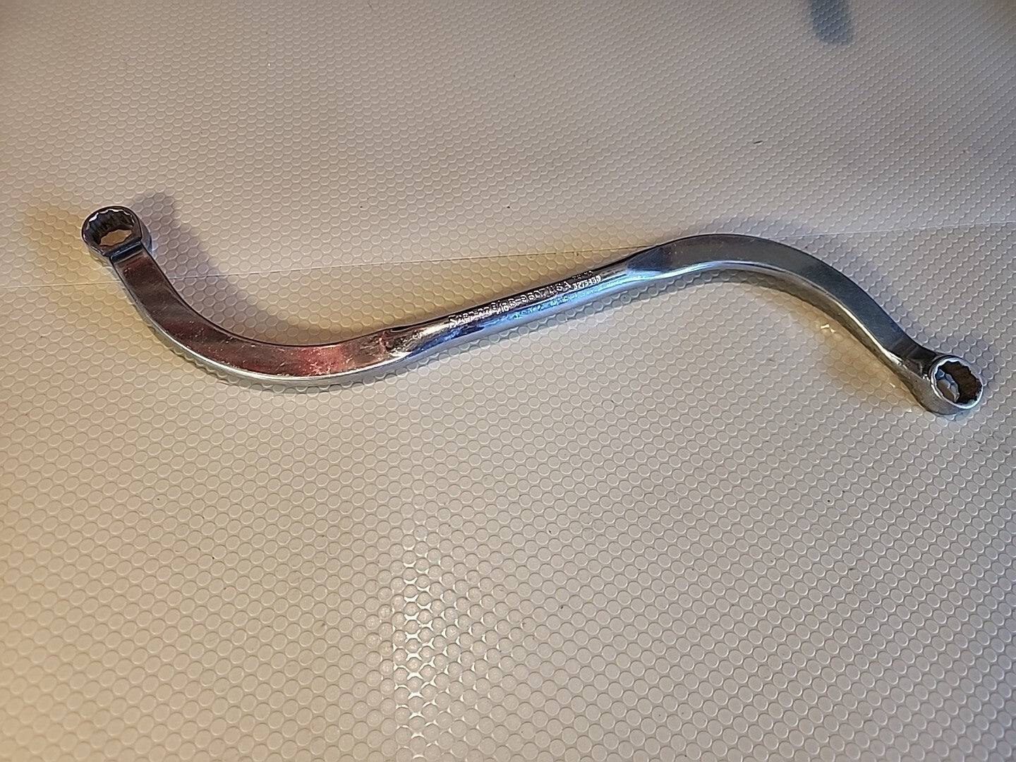 NICE!!! Snap On S9607 9/16" 12-Point GM Door Hinge S-Wrench Chrome USA