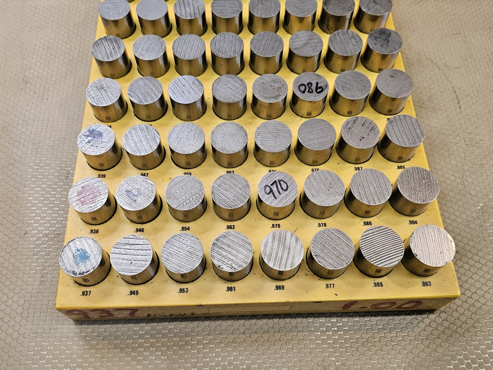 Pin Gauge Perfekt Punch 0.937 to 1 Minus LARGE Machinist 
