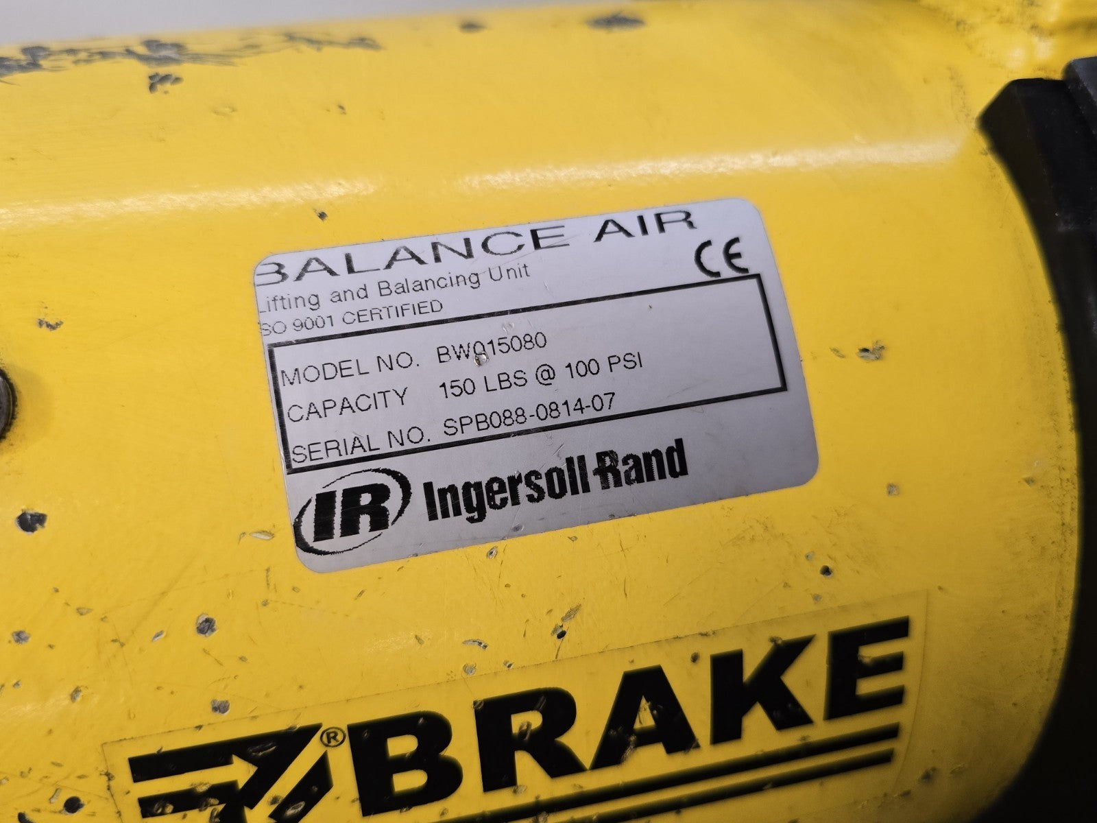 Ingersoll Rand Zimmerman Air Balancer BW015080 Lifting And Balancing Unit 150lb