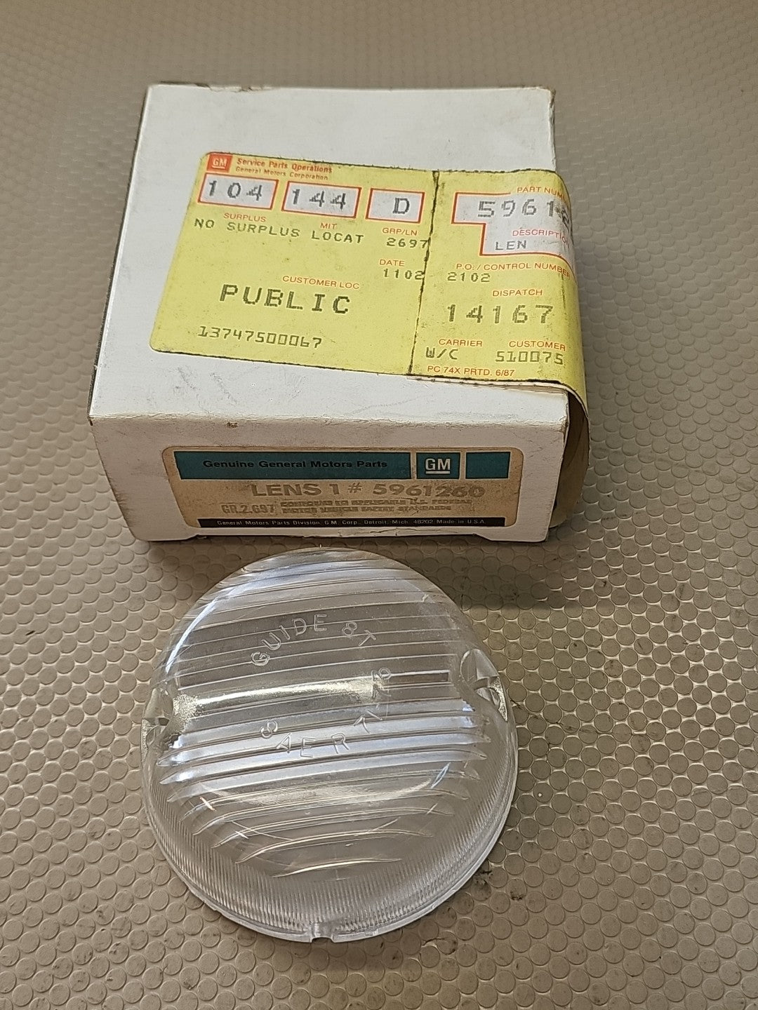 NOS GM 5961260 1966-72 Chevy GMC C/K10-30 Stepside Truck Backup Lamp Lens OEM