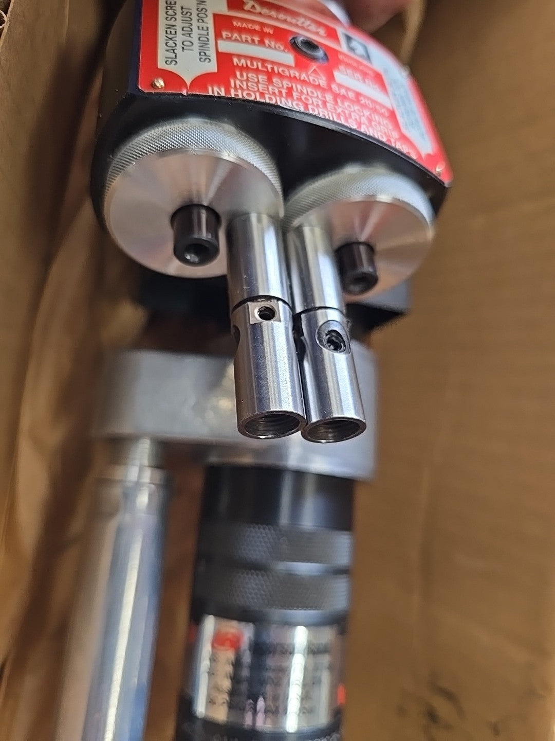 2 Spindle ARO Twin Head, Ingersoll Rand 8255-A14-2 Par-A-Matic Self Feed Drill