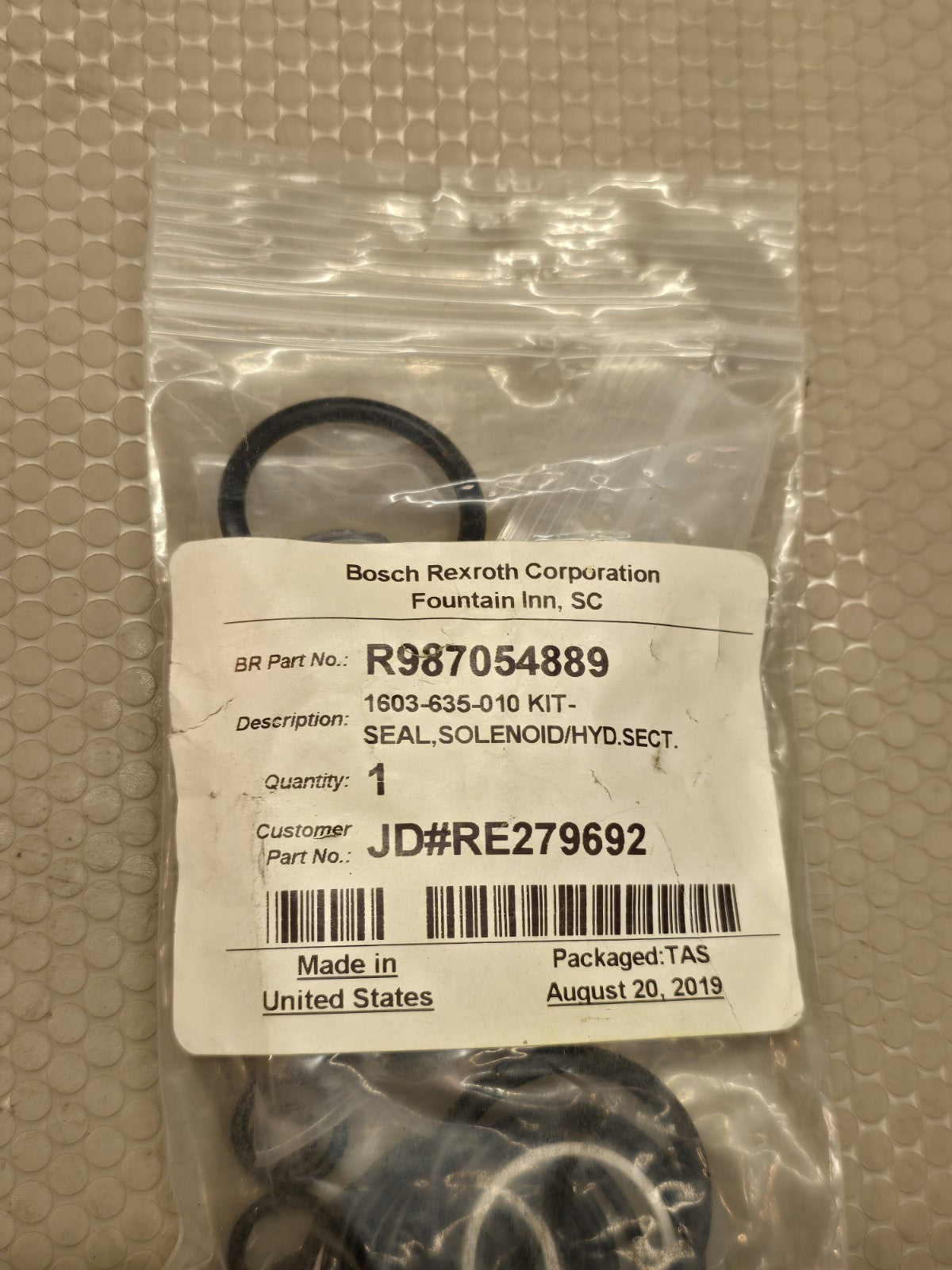 John Deere RE279692 SEAL KIT Bosch R987054889