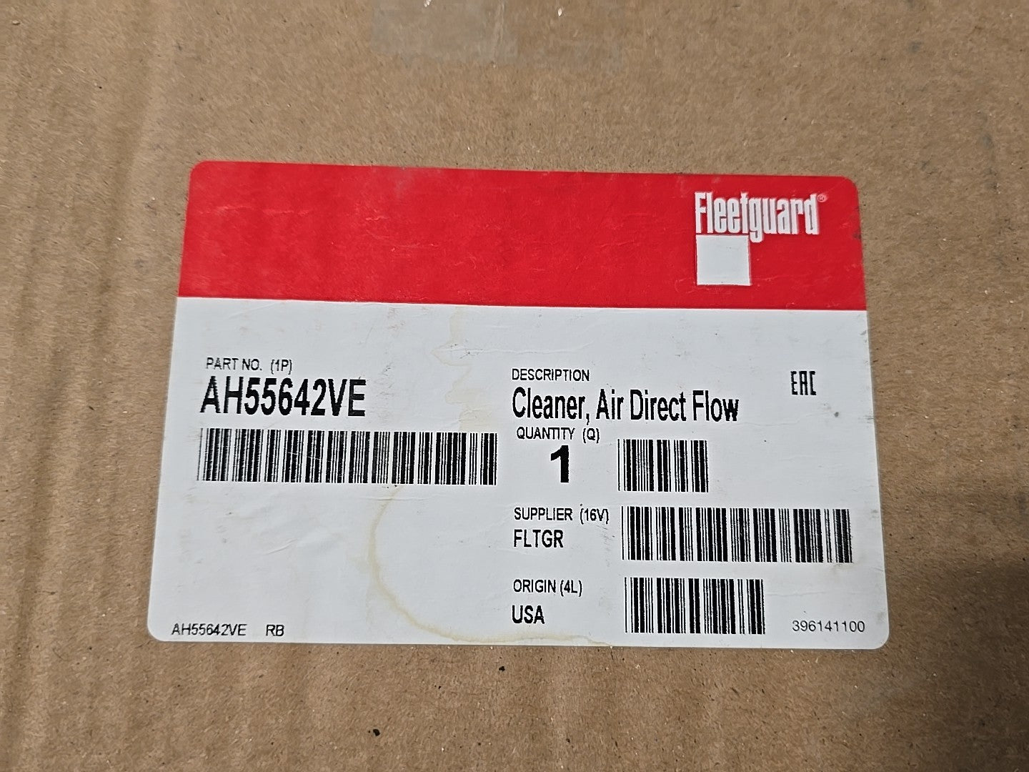 NEW Fleetguard OEM AH55642 Ve Air Direct Flow Cleaner Plastic Housing And Filter