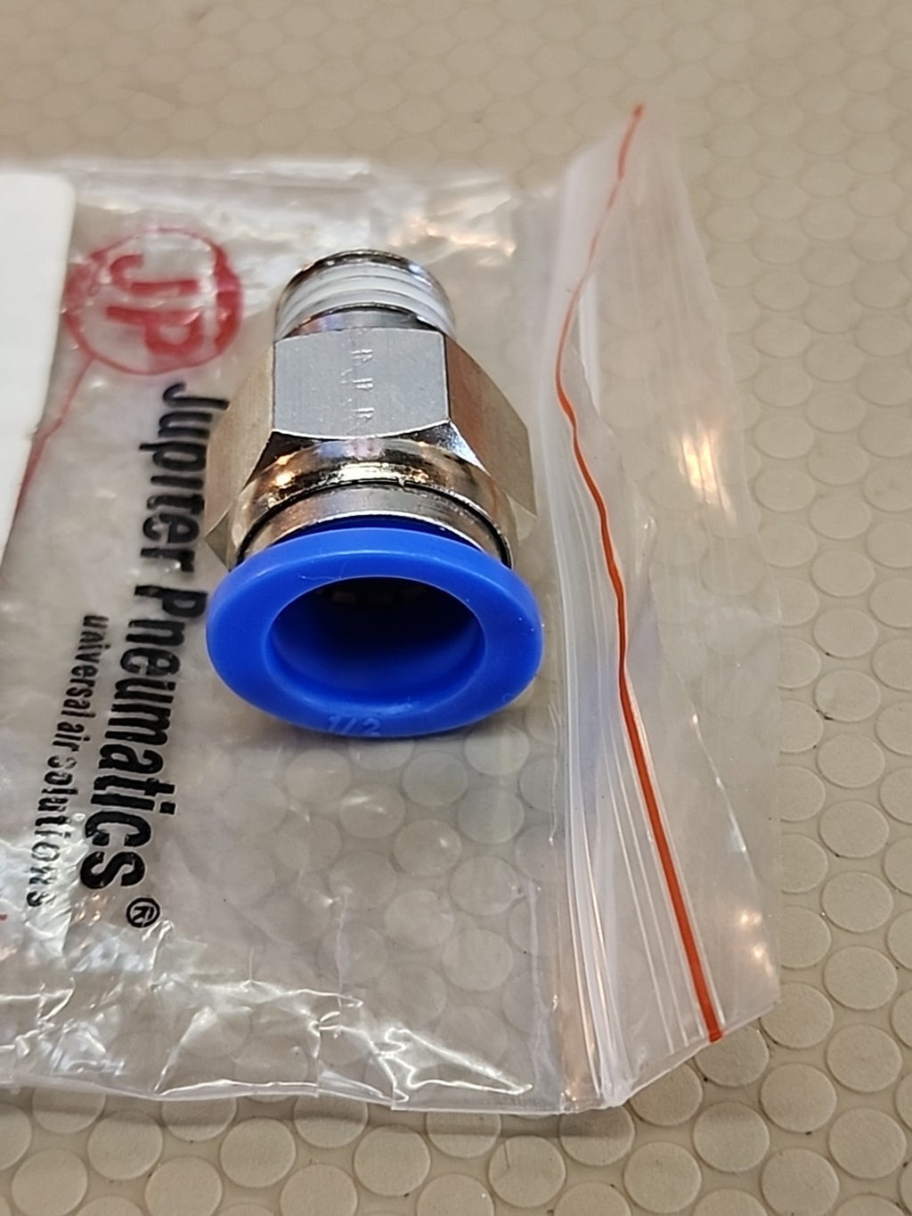 Pneumatic male straight connector push in fitting (PC) Ø 8 mm with thread BSPT