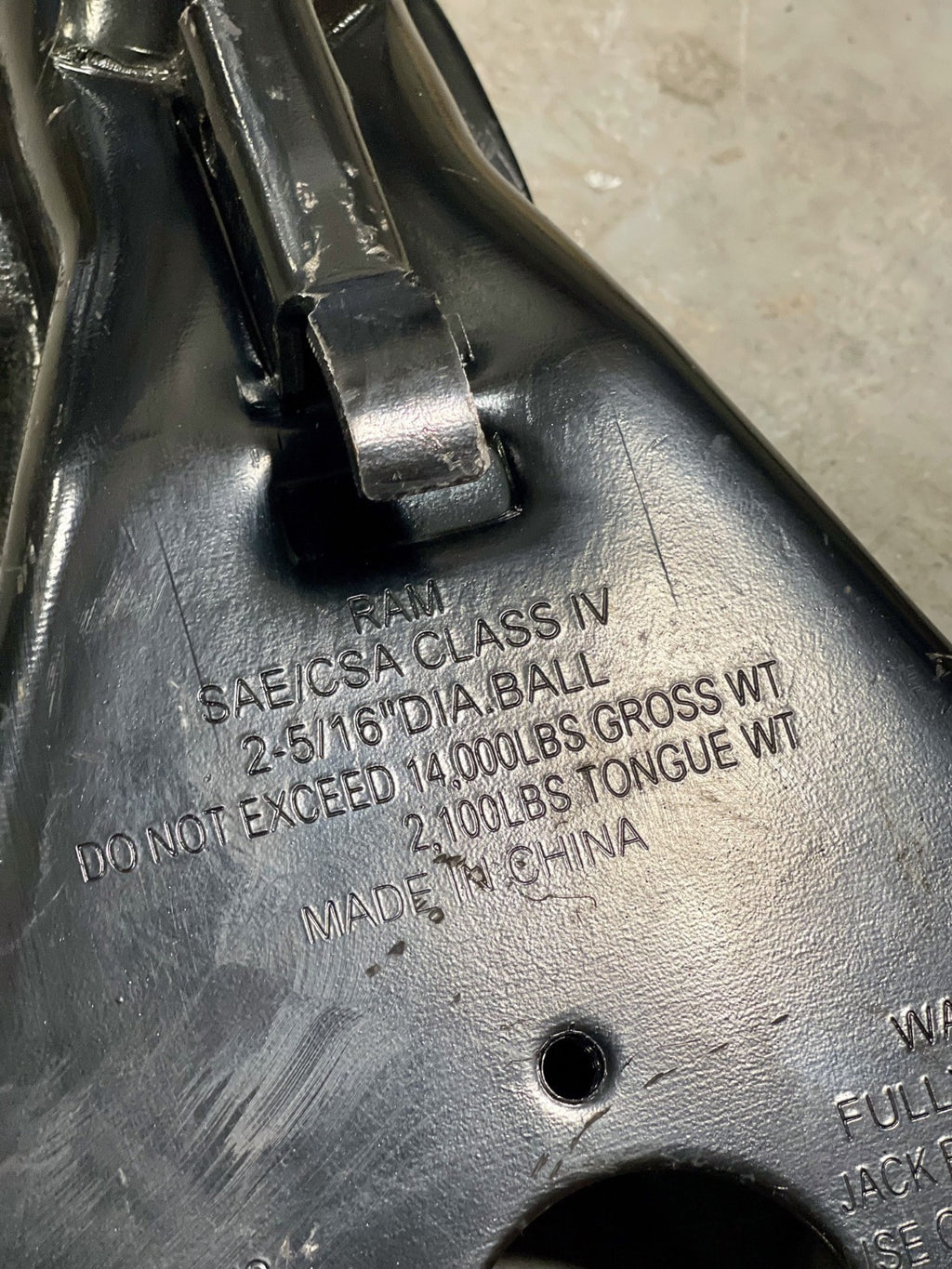 RAM 2-5/16" A-Frame Trailer Coupler Weld-On 50 Degree 14000 Lbs Class IV