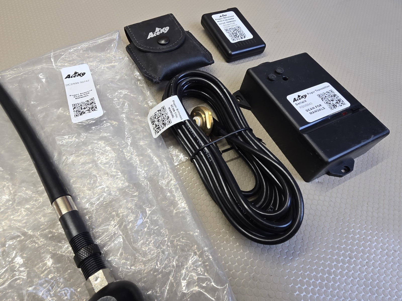 ACE K9 HA-RBM-27-RD Optional Remote Pager Kit with 27Mhz Antenna System NEW