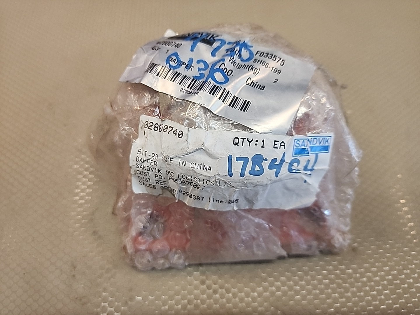 Genuine Sandvik 02800740 Damper for LH307 Loader Crane Stopper Discontinued  OEM