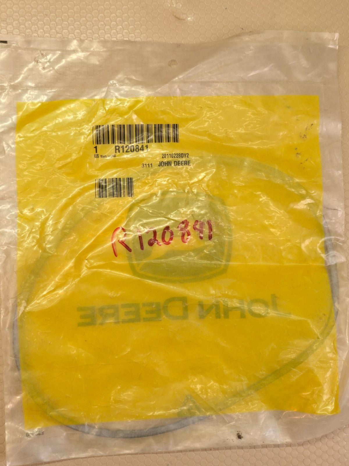 John Deere R120841 Piston Rod Rubber Seal OEM New Tractor Heavy Equipment