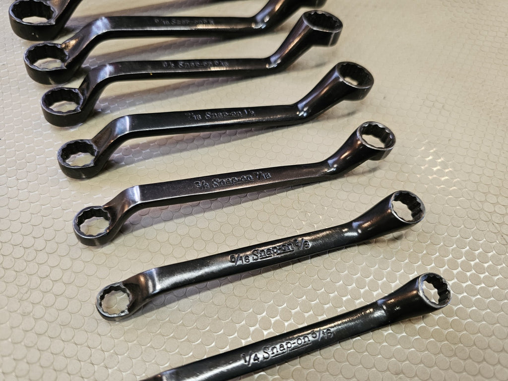 Snap-On Tools USA XS609A 8pc SAE Offset Short Box Wrench Set INDUSTRIAL *RARE!*