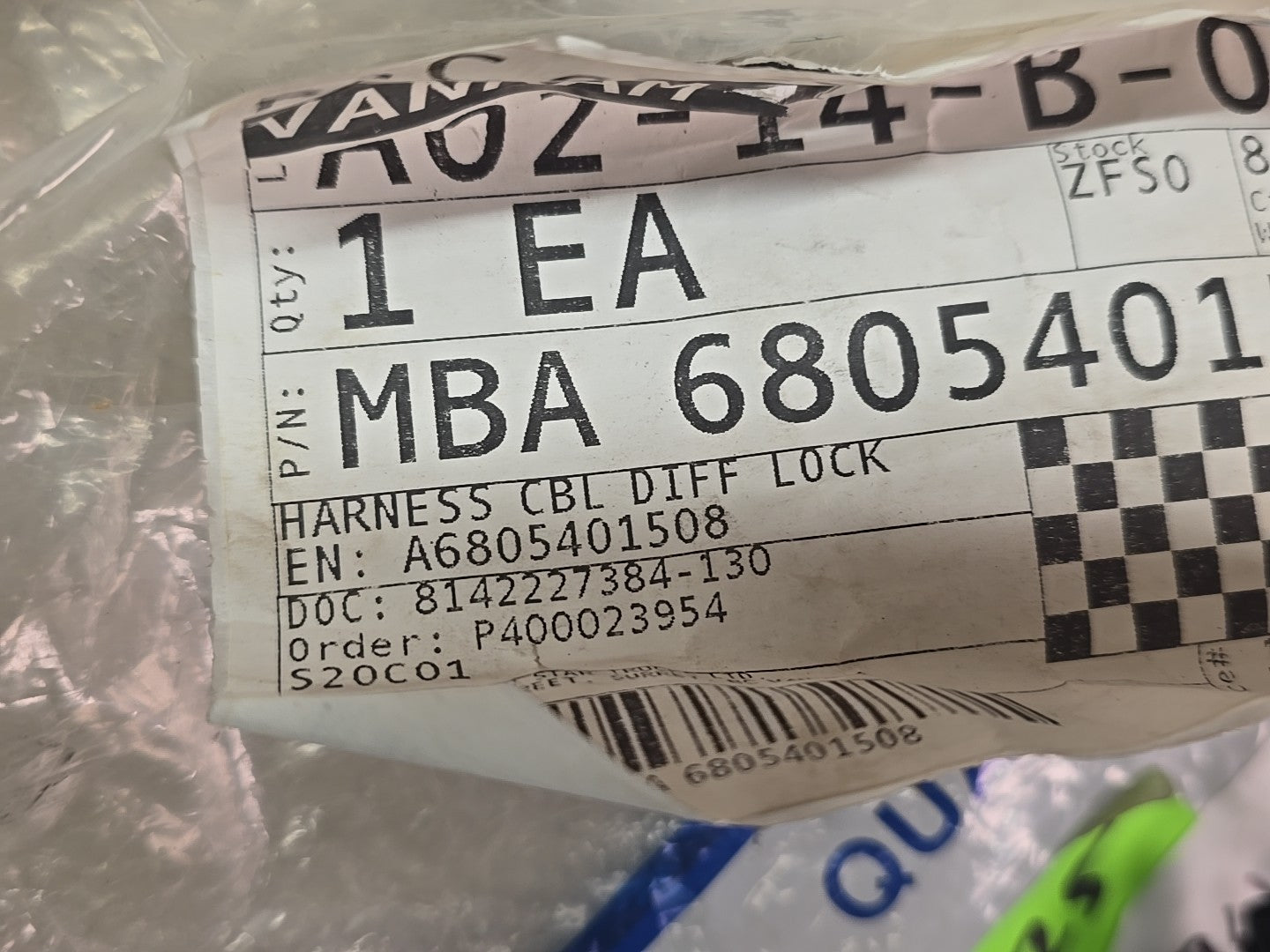 Detroit Diesel 6805401508 Harness CBL Differential Lock Genuine & NEW