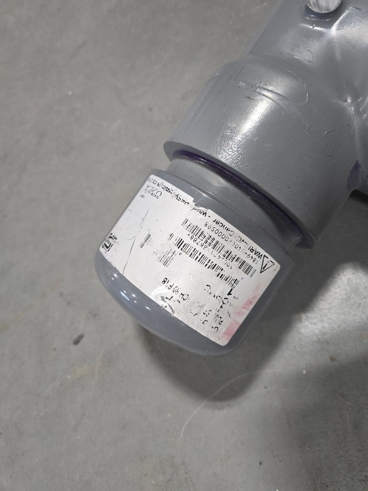 WAGI 189414011 PVC Tee Valve Assembly Flanged Fitting Gray Plastic SCH 40 New