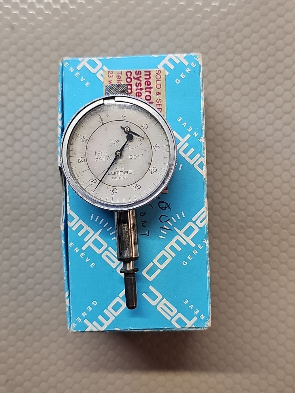COMPAC TYPE 341A DIAL INDICATOR  .0001" Swiss Made 