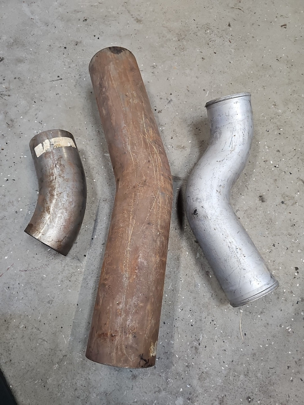 3x Paccar K180-18456-50384  Pipe-Exhaust LOT Long Aluminized Stainless Steel