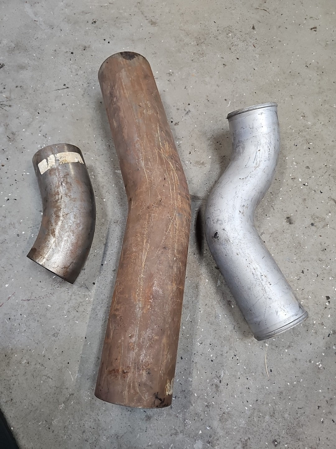 3x Paccar K180-18456-50384  Pipe-Exhaust LOT Long Aluminized Stainless Steel