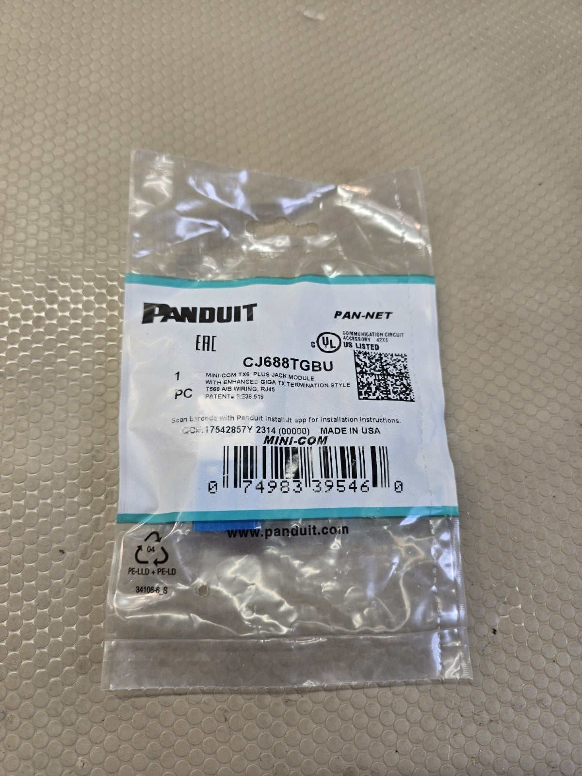 13X Panduit Giga TX Cat6 Network Jack Panduit CJ688TGBU