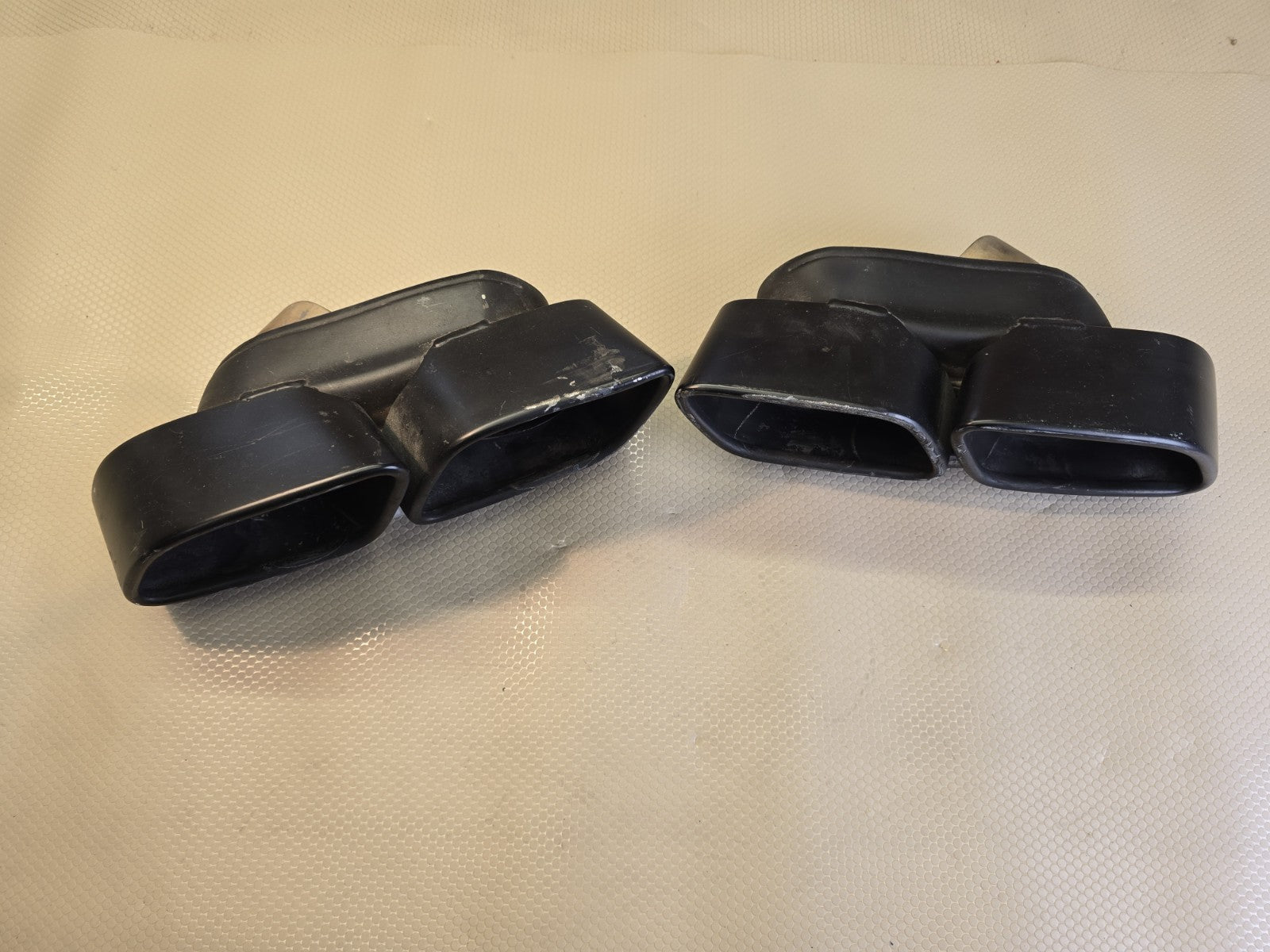 Porsche 911 Turbo S 991 Left/Right Exhaust Tip 991.111.762.61/761.62 Black OEM