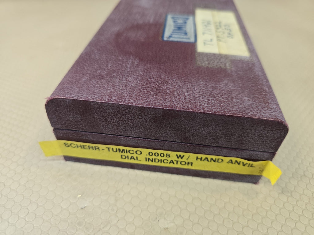 VINTAGE SCHERR TUMICO Precision Dial Thickness Gage 64-1210-02 /.0005”-.400” 1.0