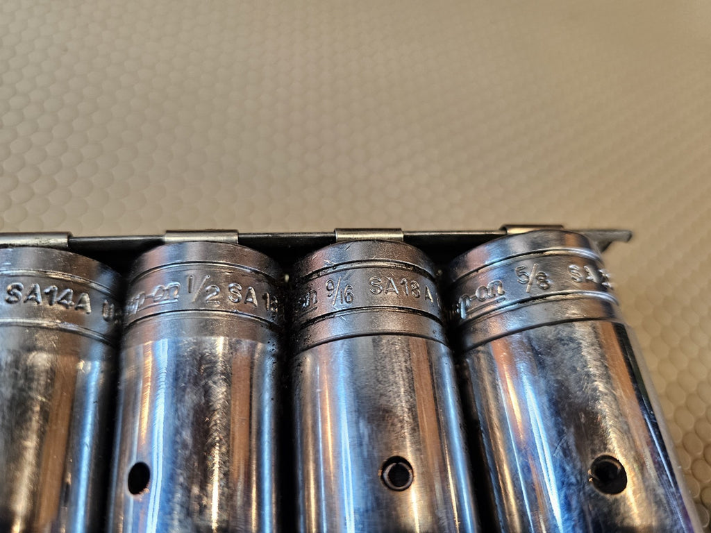 SNAP-ON 5 PC 1/2" DRIVE HEX BIT SOCKETS 5/8 9/16 1/2 7/16 3/8