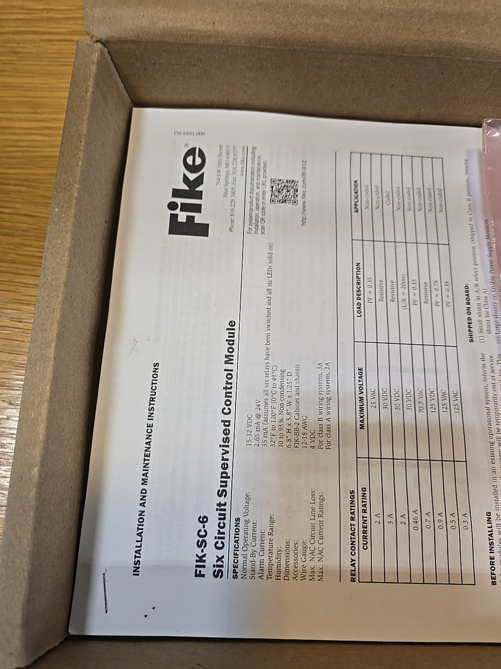 NEW! Fike FIK-SC-6 Circuit Board Control Board 