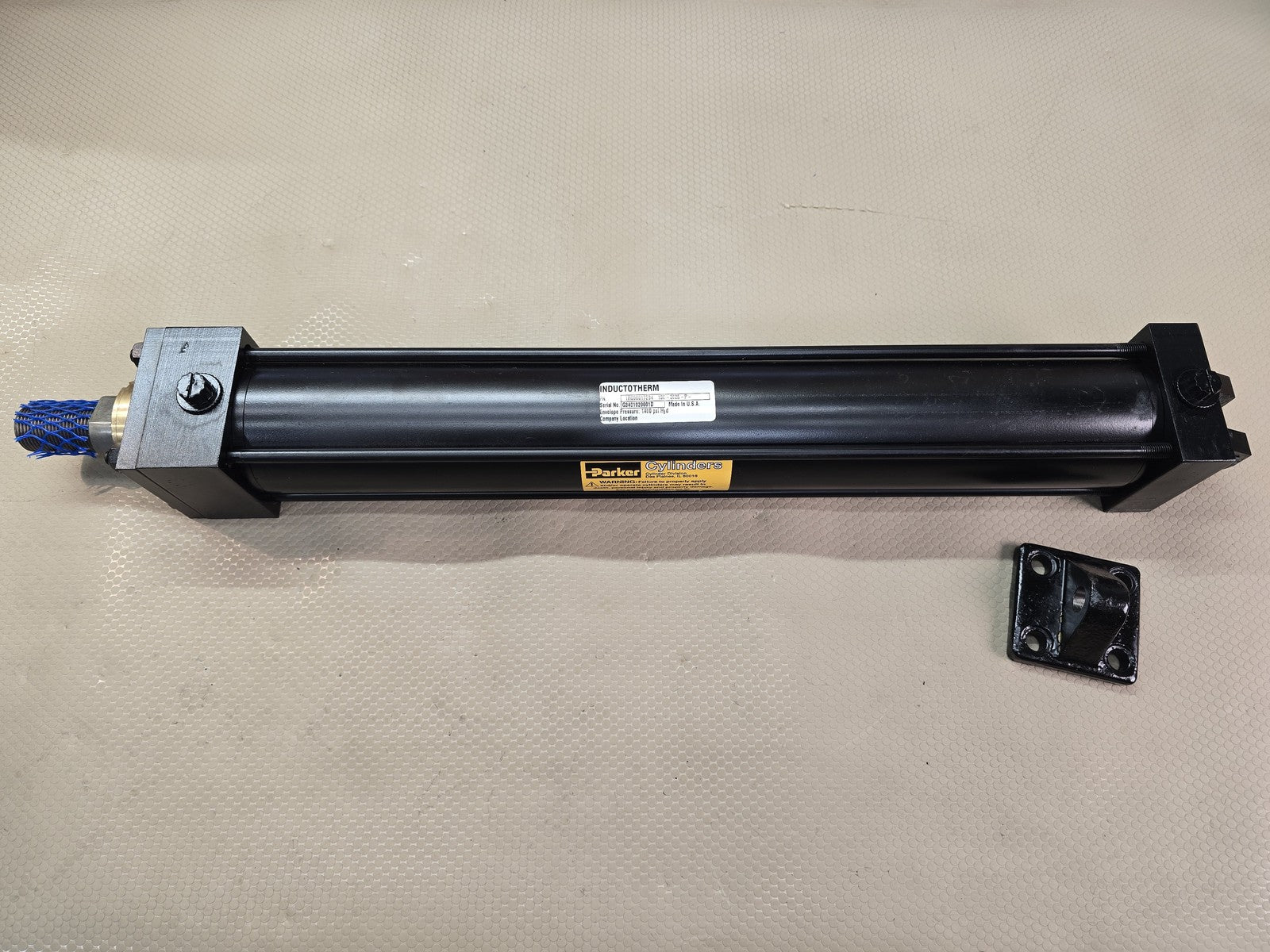 Parker Hydraulic Cylinder 1H000017394 DE-1125-P- Inductotherm 1100 PSI Used
