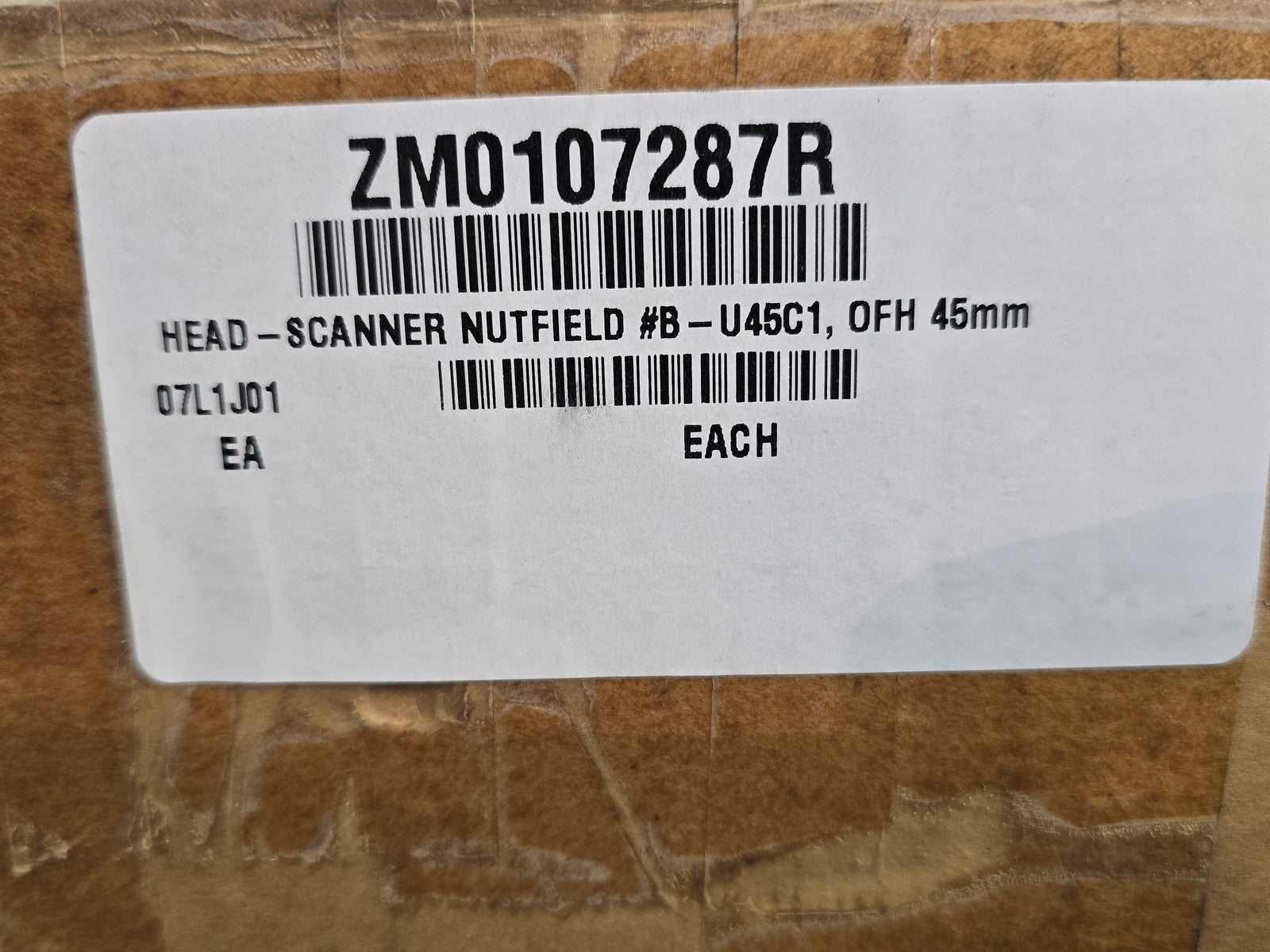 Nutfield Technology ZM0107287R Laser Scan Head B-U45C1 OFH 45mm Industrial