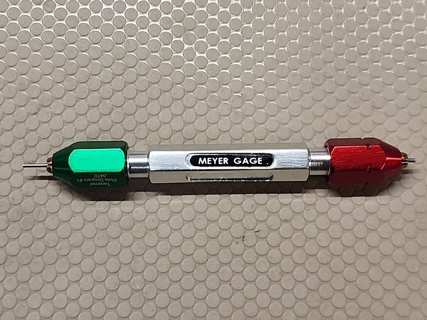 Meyer .0470-.0490 Pin Gage Holder + PINS Made In USA GO NOGo