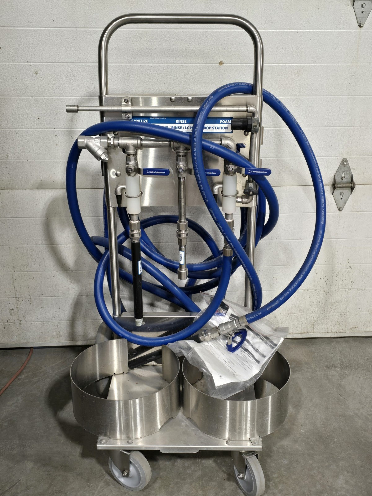 Lafferty Portable 517 Sanitize/Rinse/LC Foam Hose Drop Station 915828 Cart