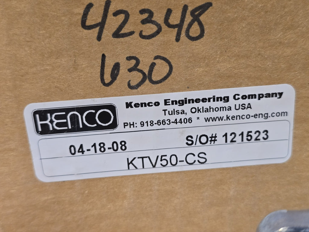 Kenco 1/2" Tubular Valve KTV Series KTV50-CS-V Set Of 2 NEW
