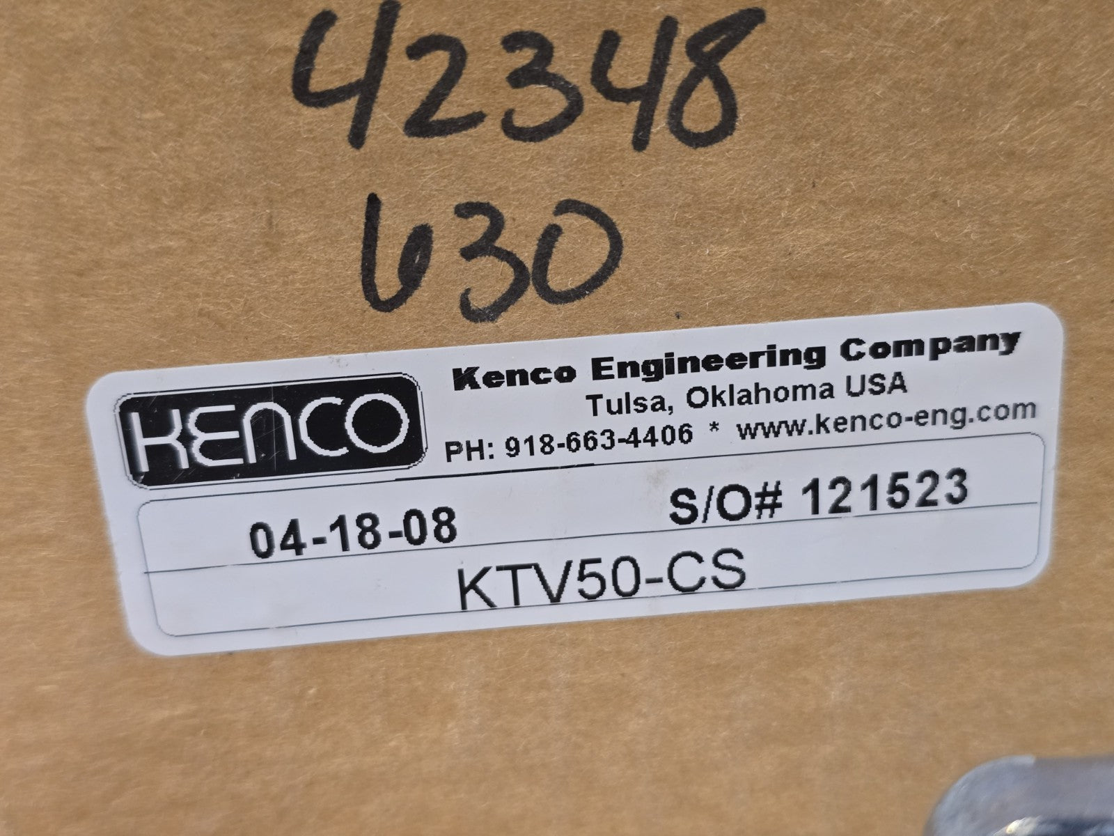 Kenco 1/2" Tubular Valve KTV Series KTV50-CS-V Set Of 2 NEW