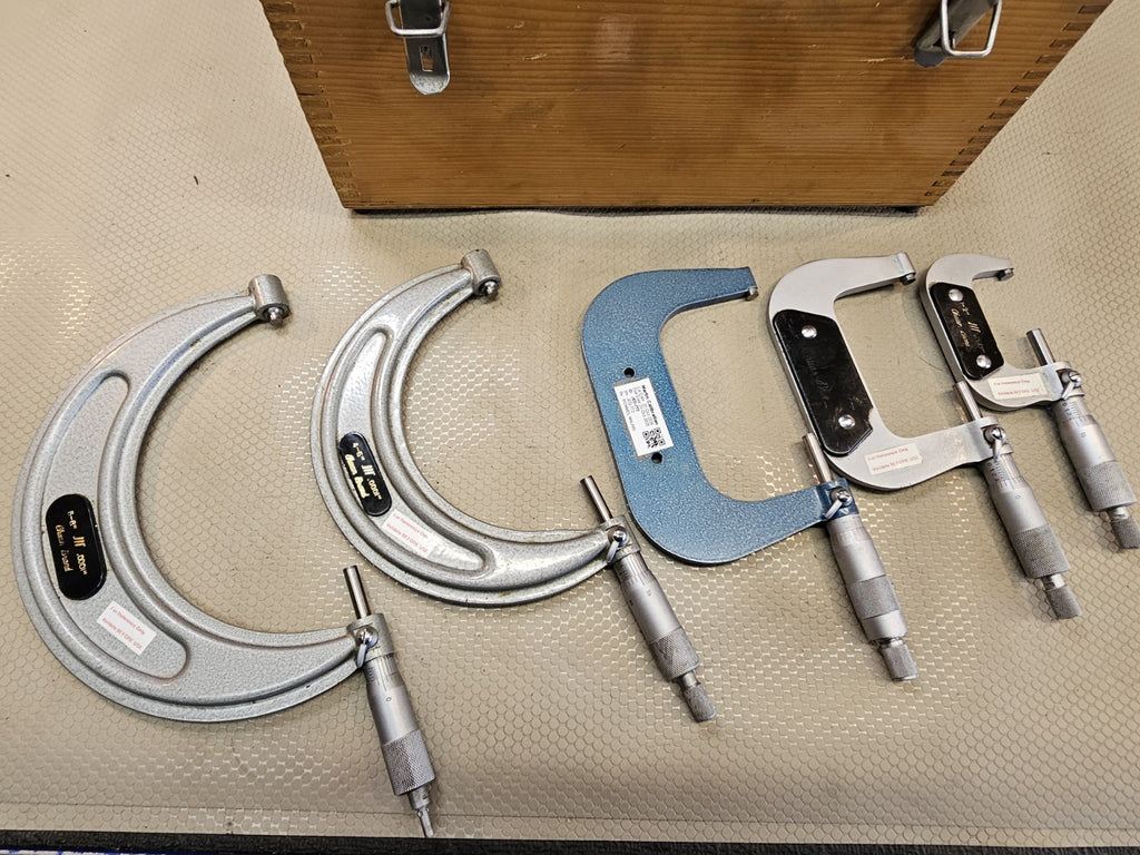 Vintage Chuan Brand Micrometer set 0-1” through 5-6” Missing 1