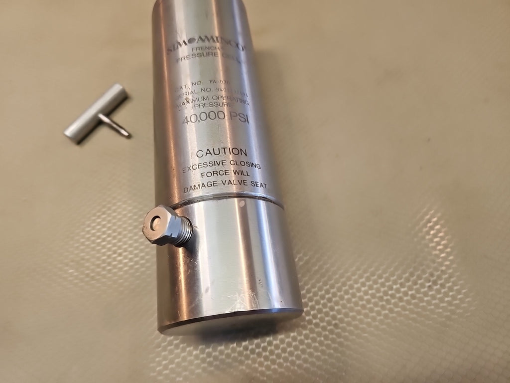 SLM AMINCO THERMO ELECTRON FRENCH PRESSURE CELL, MODEL FA-030, 40,000 PSI $7500