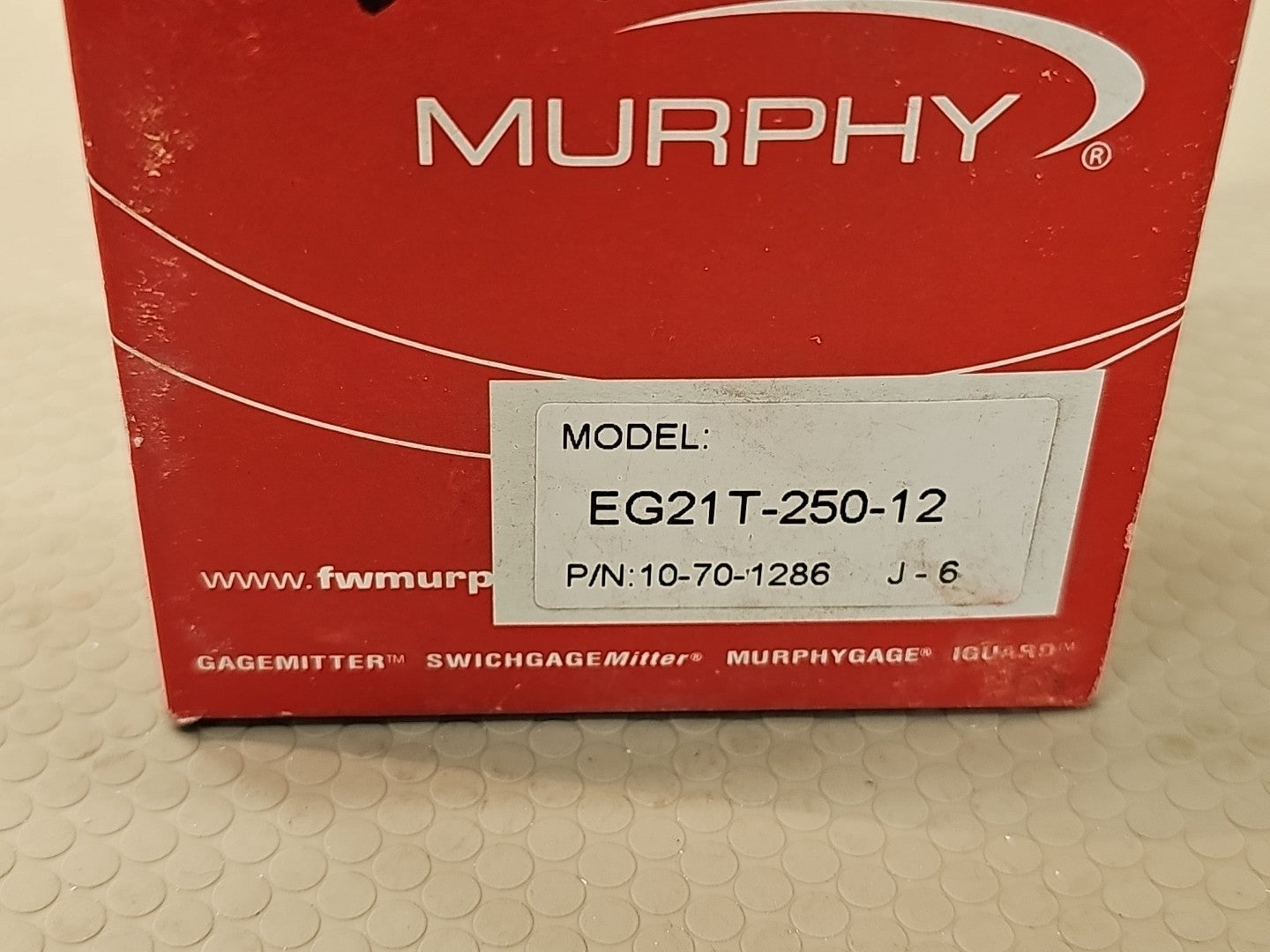 Murphy 10-70-1286 EG21T-250-12 Temperature 12V Gauge 100-250F Boat Marine NEW