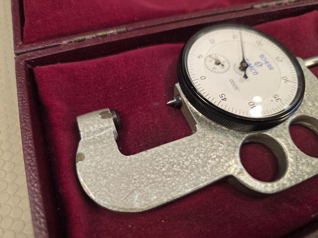 VINTAGE SCHERR TUMICO Precision Dial Thickness Gage 64-1210-02 /.0005”-.400” 1.0
